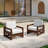 Solid Wood Teak Outdoor Lounge Chairs With Cushion And Arms