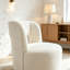 Swivel Barrel Chair with Soft Teddy Fabric