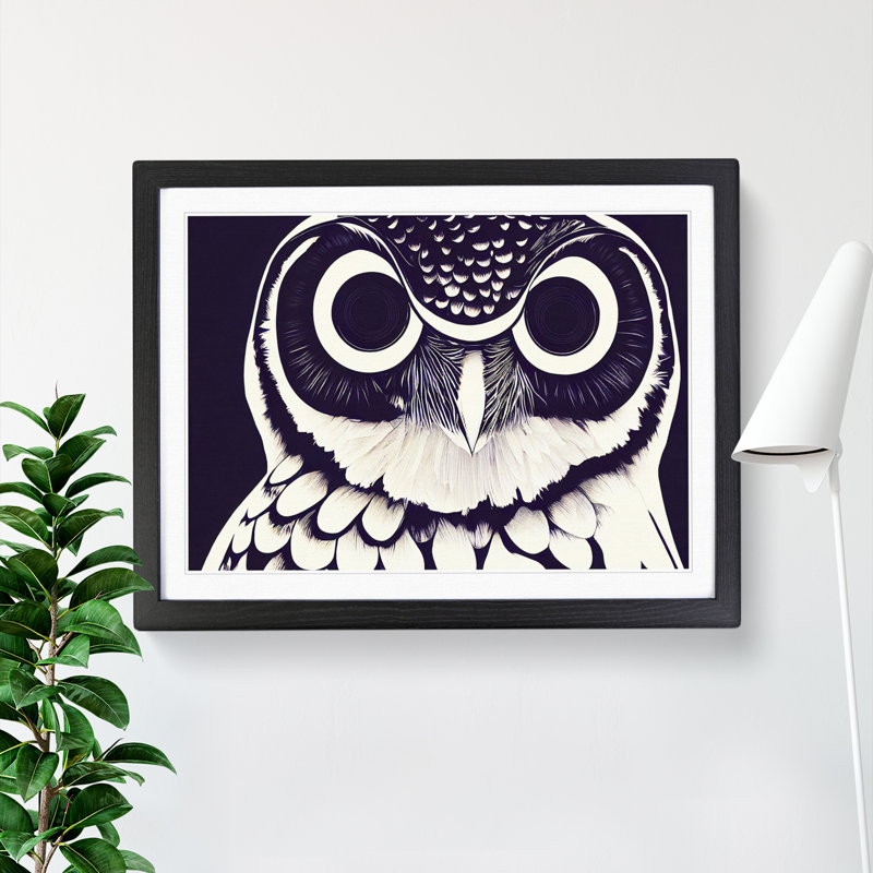 Unique Owl Art Vol.1 - Framed Print, Black, 46cm H x 64cm W x 2cm D