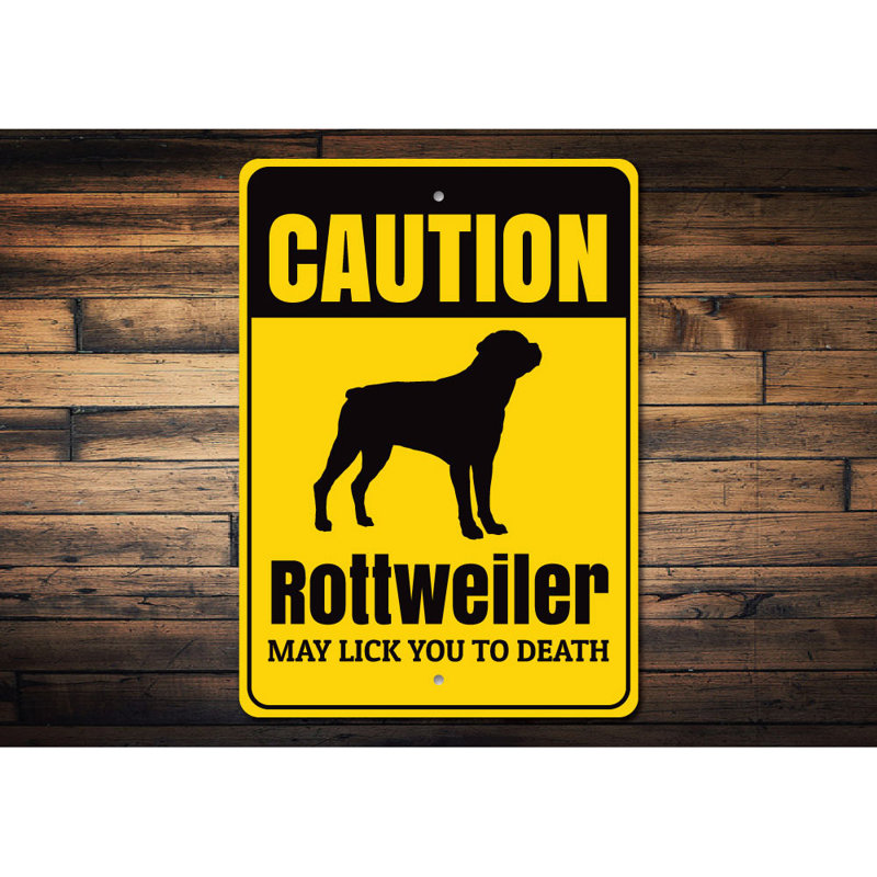 Enseigne en aluminium Rottweiler, H 14 po x l 10 po x P 0,04 po