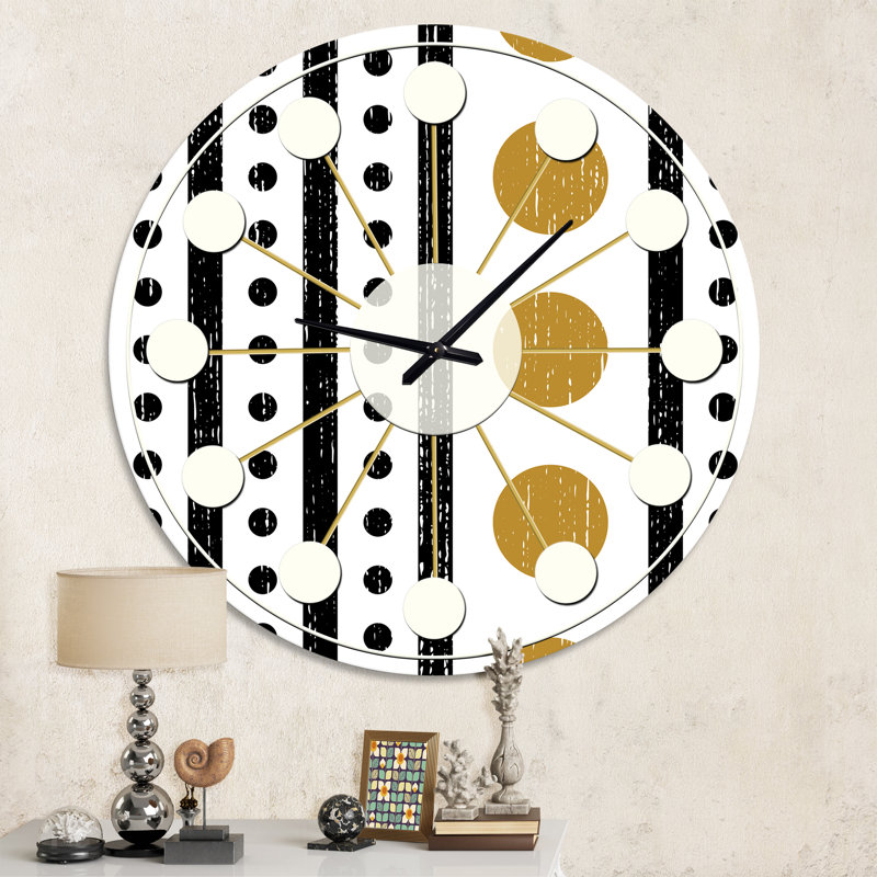 Horloge murale rétro Mid-Century, Moyenne