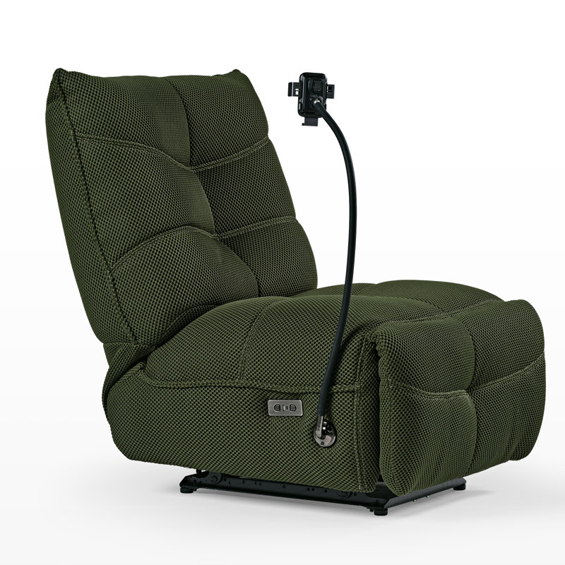 Fauteuil inclinable électrique avec chargement sans fil et port USB, Vert