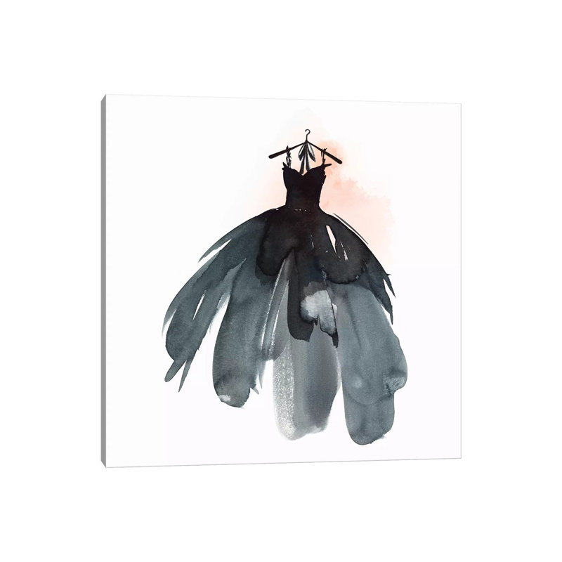 Little Black Dress I by Isabelle Z - Print on Canvas, 30.48 cm H x 30.48 cm W, Wrapped Canvas