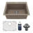 Karran Quartz 25'' X 22'' Single Bowl Drop-in Kitchen Sink Kit-65980506