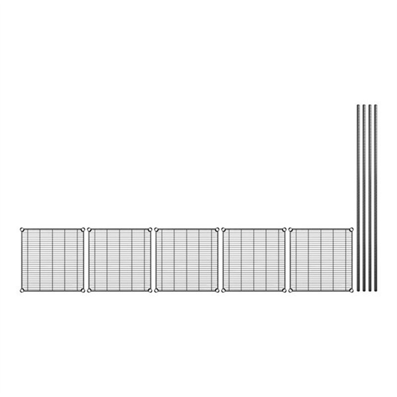 Étagère en métal Herning, H 64 po x l 24 po x P 24 po, Noir mat