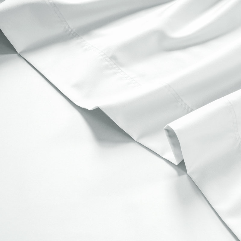 Ensemble de draps 6 pièces Kathy Ireland, Ensemble de draps pour grand lit, Blanc Arctique