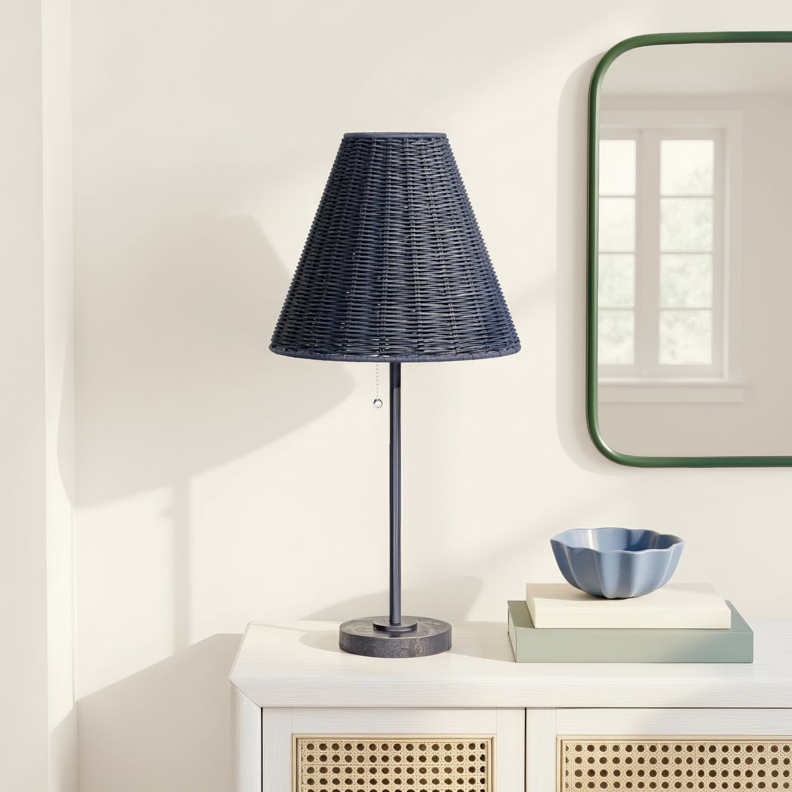 Resin Table Lamp, Blue