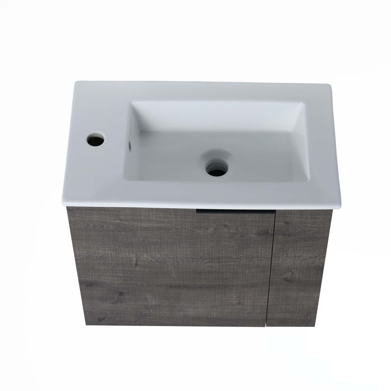 22"Floating Bathroom Vanity With Sink, Gray