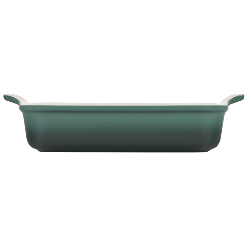 Le Creuset Stoneware Heritage Rectangular Dish,  3.6" H x 15.3" W x 10" D, Green