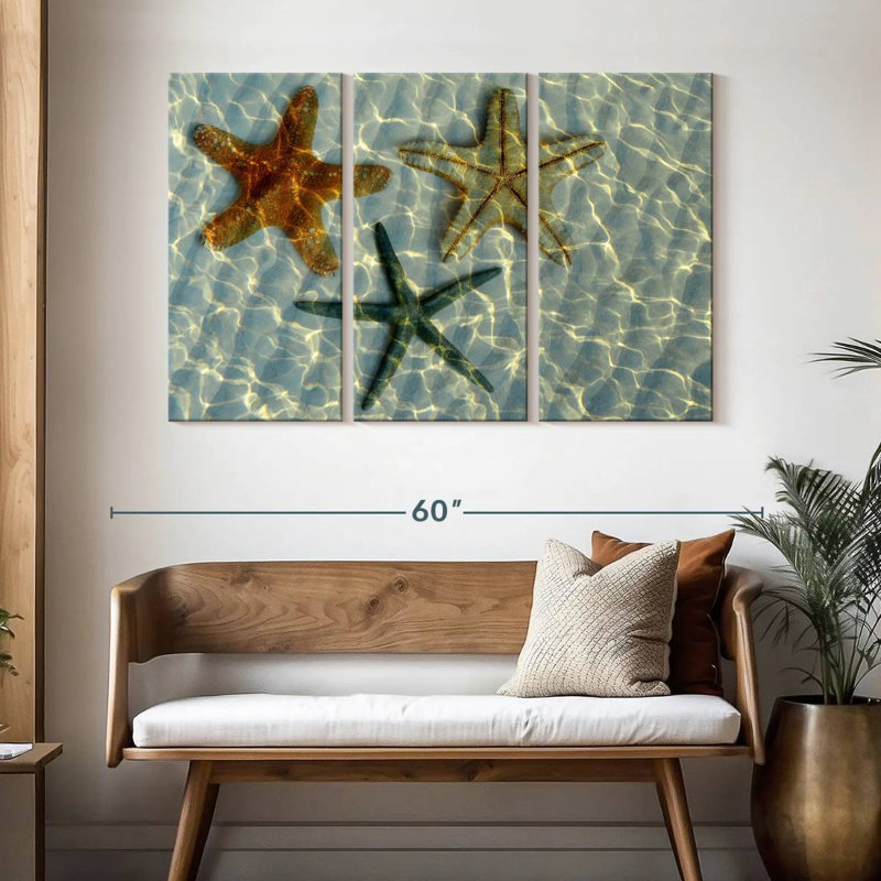 Brampt Underwater Trio Starfish, 32" H x 50" W