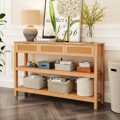 51" Natural Entryway Console Table