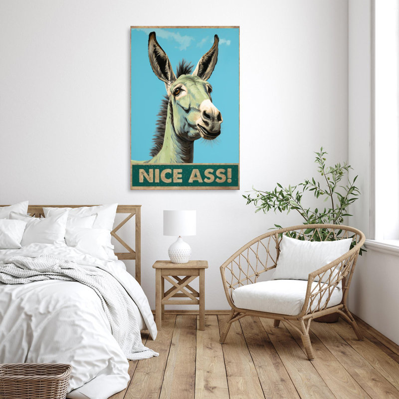 «Illiana Donkey Nice Ass», impression sur toile, H 36 po x l 24 po x P 1,25 po