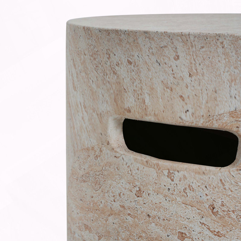 Travertine Concrete Handle Durable Side Table