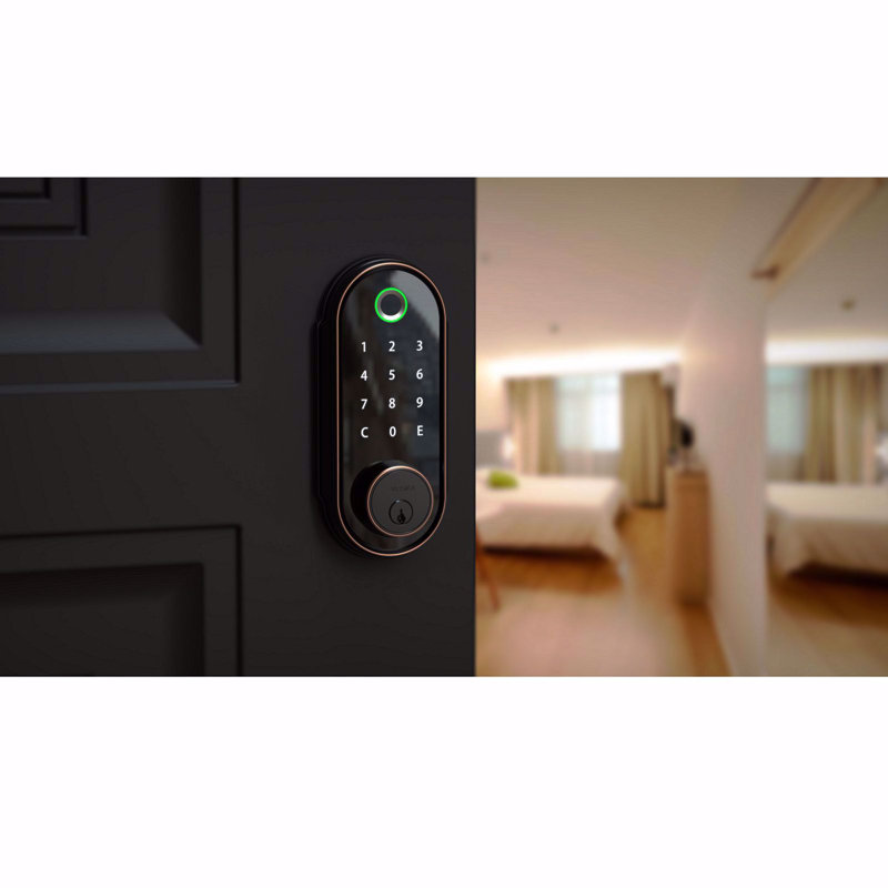 Black Digital Fingerprint Biometric Keypad Door Lock
