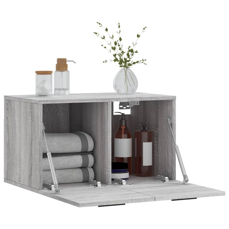 Makye Bathroom Cabinet, Grey Sonoma, 35cm H x 60cm W x 36.5cm D