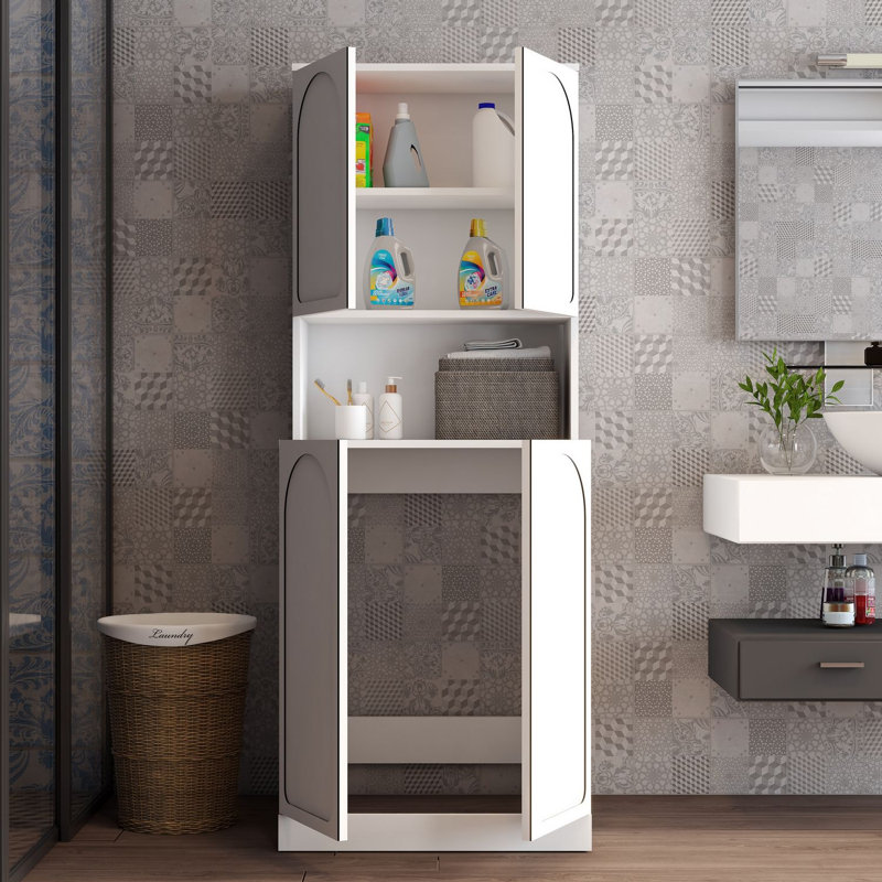 Armoire pour machine à laver, Blanc