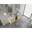 Meuble-lavabo mural 60 po avec lavabo d'art en céramique et 1 tablette de rangement, porte à fermeture en douceur, contreplaqué