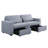 79" Linen Square Arm Sofa