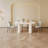 55.11" Modern Rectangle Cream White Dining Table Set with 6 Chairs for Kitchen, Bar, Living Room-418289499-423033009