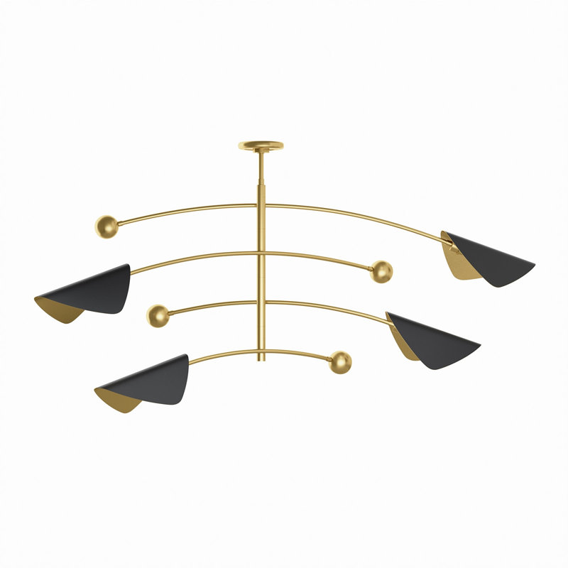 Eclipse Chandelier, Blackened Brass