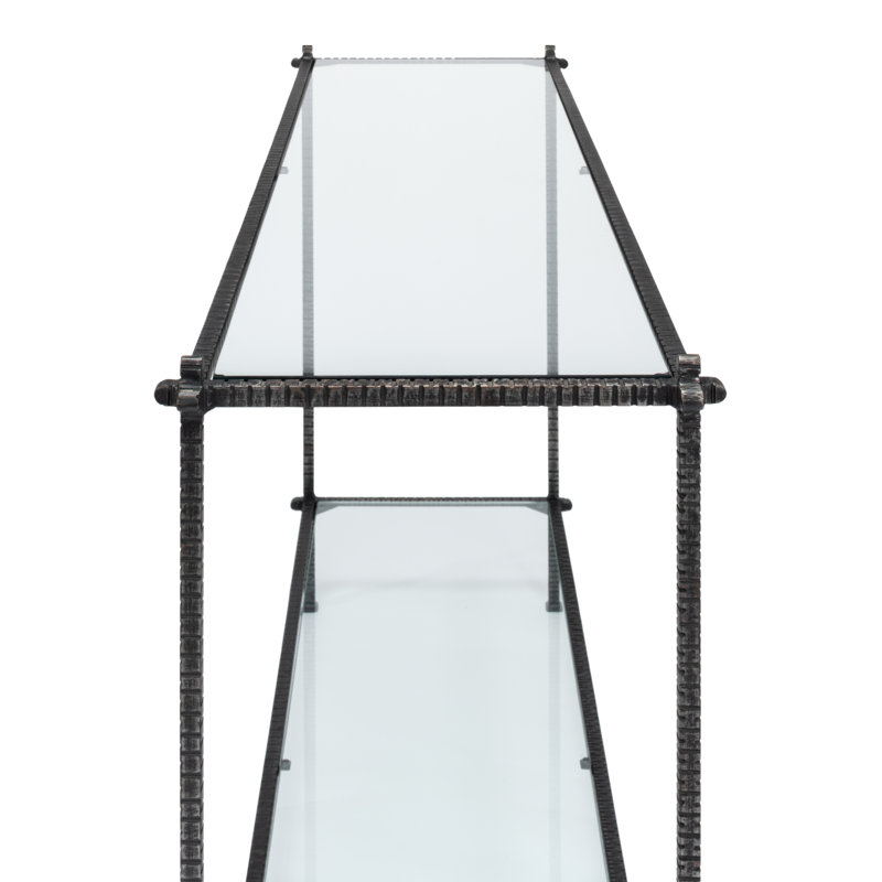 Hand Chased 60'' W Glass Console Table