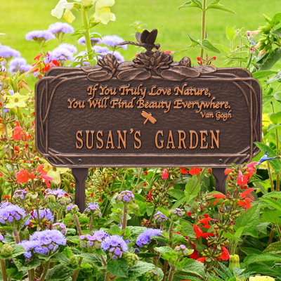 Dragonfly Quote Personalized Garden Sign