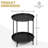 Black Patio Steel Side Table With Two Layers