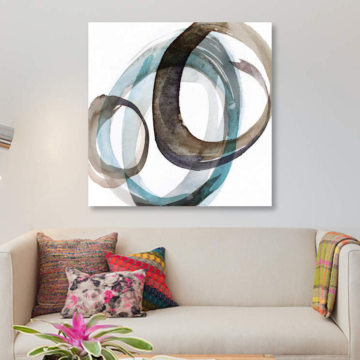 « overture ii », impression sur toile, H 26 po x l 26 po x P 1,5 po, Pas de tapis, Toile tendue