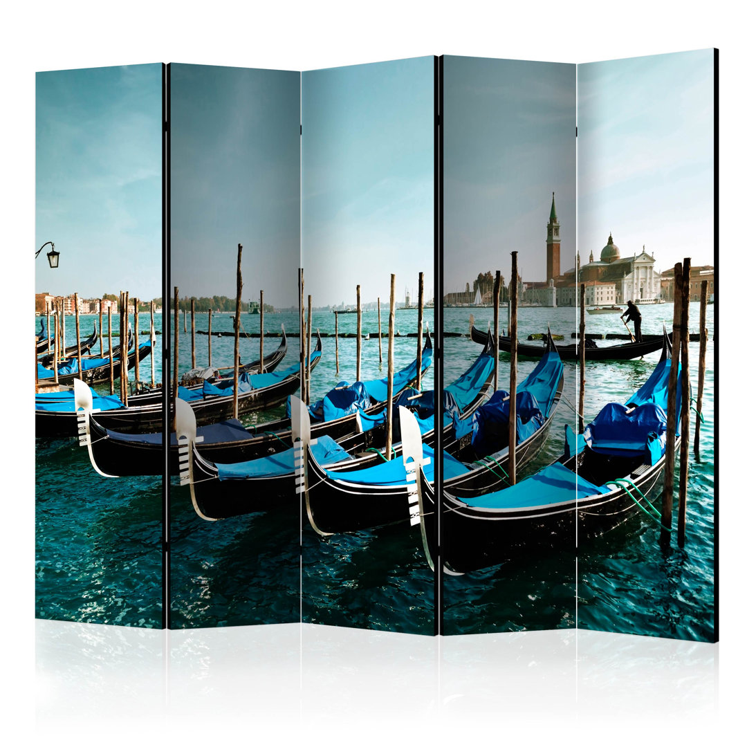 Paravent Gondolas On The Grand Canal, Venice II mit 5 Paneelen