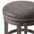 Maven Lane Alexander Backless Counter Stool In Reclaimed Oak Finish With Ronan Stone Faux Leather-92561090-92561087