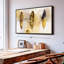 " Gold Speckled Grunge Feathers Canvas Print "