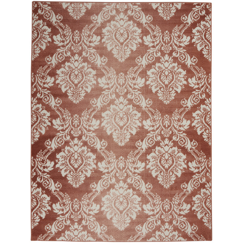 Gricell Damask Indoor Rug, Rectangle 4' x 6'