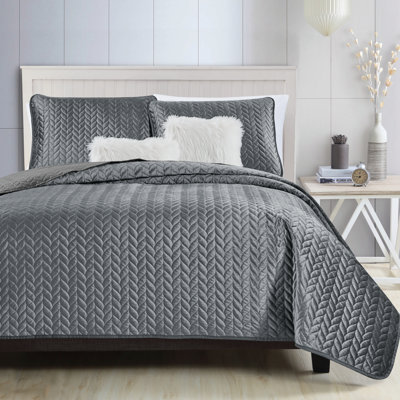 Dahlia Polyester Percale Quilt