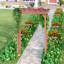 Outdoor Wooden Brown Arch Plant Climbing Frame Planter Arbour-2126647003