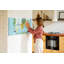 World Map with Animals Magnetic Wall Mounted Dry Erase Board