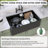 Luxe Fireclay 30 in. Black Farmhouse Sink Apron Front Farm Sink Single Bowl Kitchen Sink with Accessory Kit