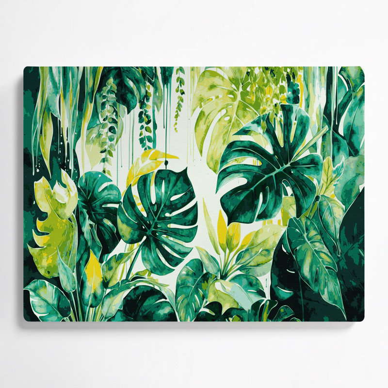«Hawaiian Foliage Greens», art mural en métal vert, H 8 po x l 10 po