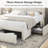 Avelle Vegan Leather Metal Platform Storage Bed with Drawers and Built-In USB Ports-866905210-871123725