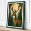 Forest Deer Scandinavian - Wrapped Canvas-1714009614-1714009659