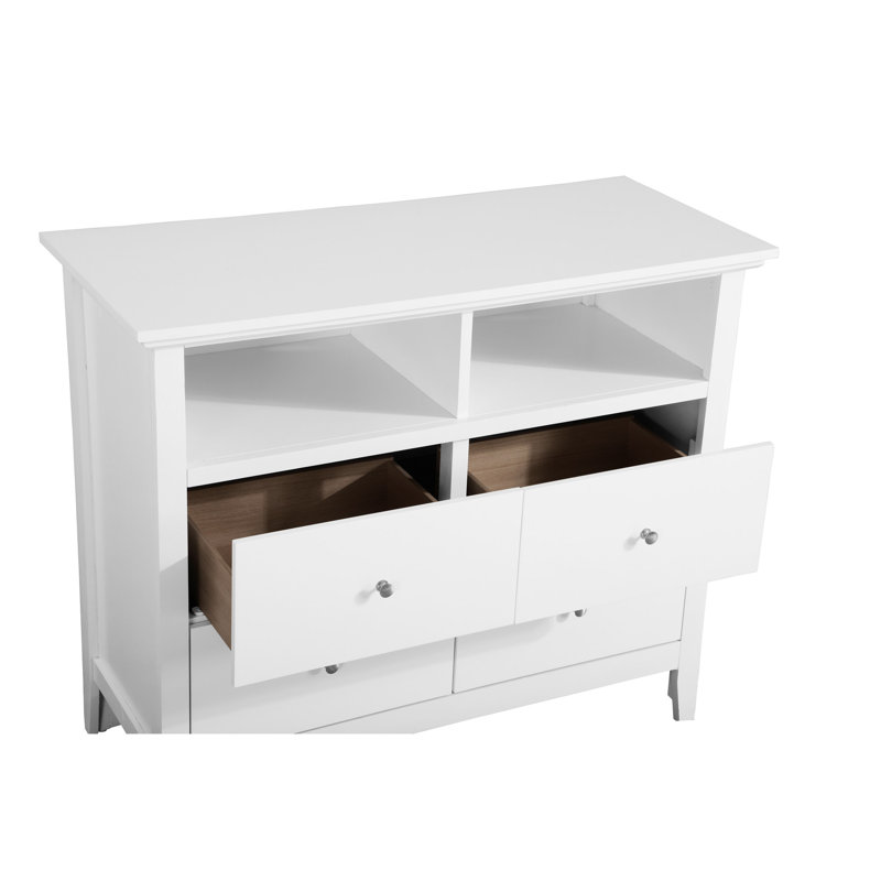 21 po Rangement multimédia haut blanc - Design élégant 85 lb Coffre robuste en matière d'assurance de la qualité