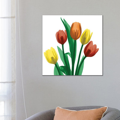 Jewel Embellished Tulips I by Albert Koetsier - Wrapped Canvas Painting