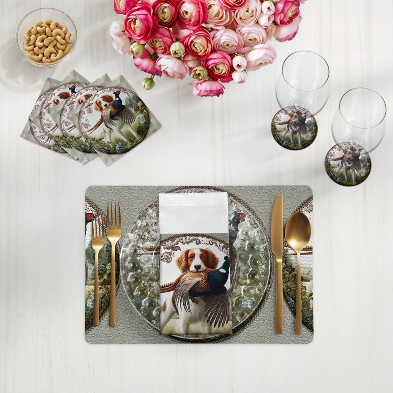 Vegan Leather Retangle Placemats