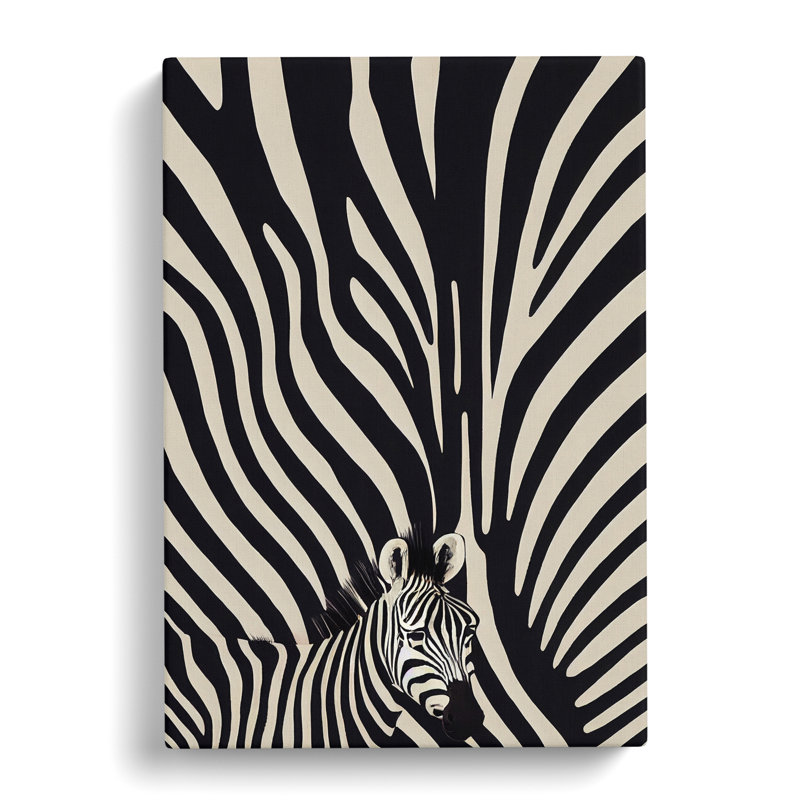 Zebra Art No.4 Abstract - Wrapped Canvas, 50cm H x 35cm W x 3cm D