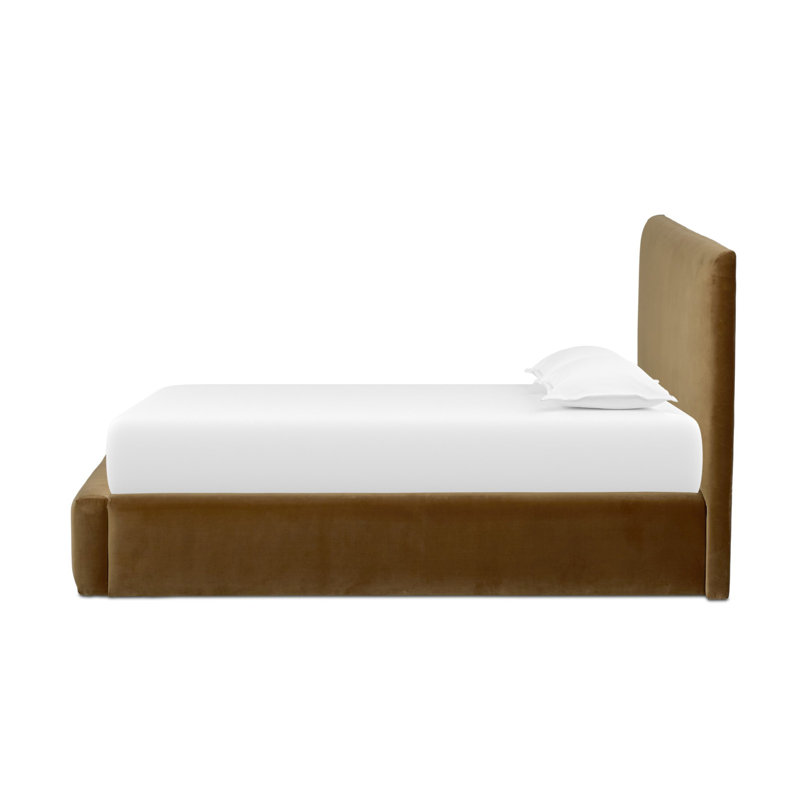 Quincy Upholstered Bed, Queen, Surrey Ochre