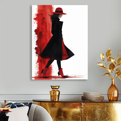 Monochromes rouges, noirs, sanglants, Portrait I - mode femme, impression d'art mural