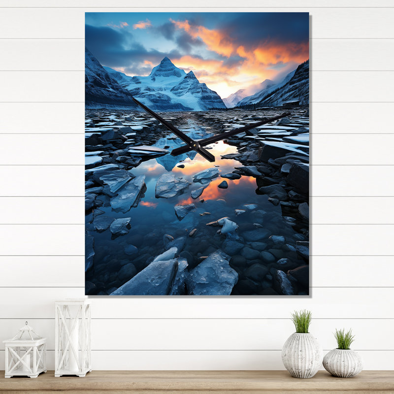 Canada Columbia - Icefield Majesty - horloge murale Canada, Médium