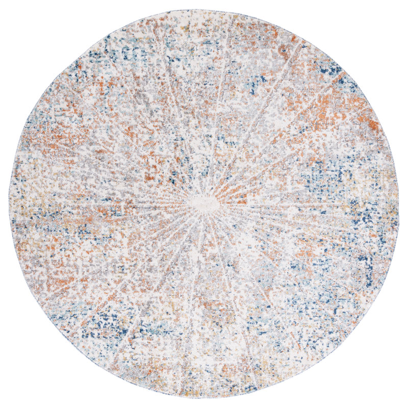 Aston Performance Abstract Rug, Round 6'7"