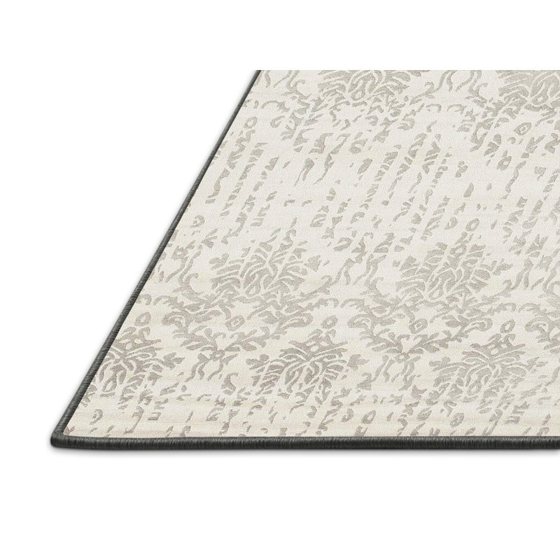 Surface beige contemporaine tapis, Rectangle 5 pi x 7 pi