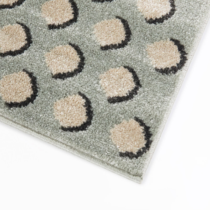 Watts Sage Geometric Dots Area Rug, 5'3" x 7'