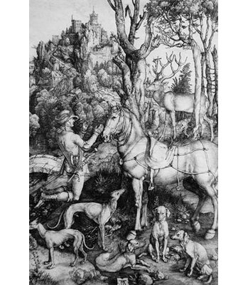« st. eustace » par albrecht durer, reproduction d’art